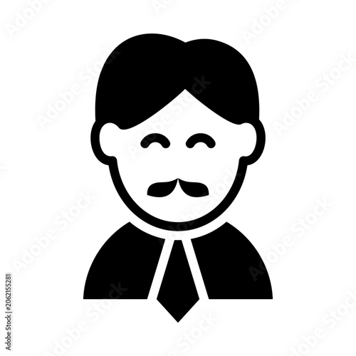 Photos Father  Icon - Solid Black