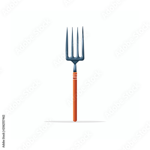 Flat design hand icon with blue fingers and orange wrist
