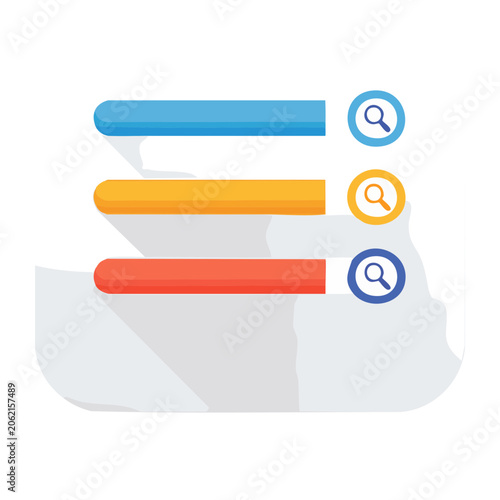 Flat design progress bar vector set