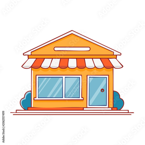 Flat design vector house illustration