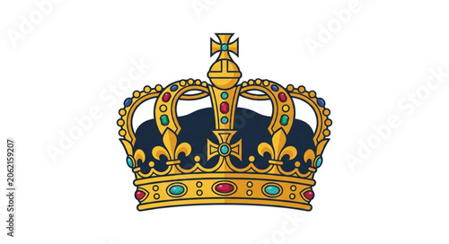Billede på lærred Royal Crown Symbol of Power and Authority.
