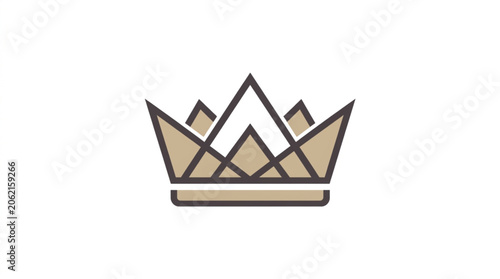 Stylized Crown Icon Representing Royalty and Power.