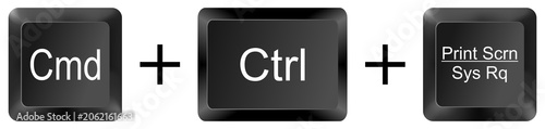 Photos command control Print Screen  computer keyboard shortcut key button 3d icon symb
