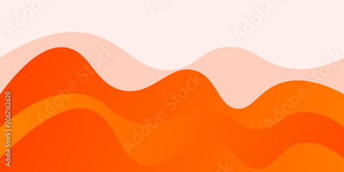 Canvastavla Abstract colorful bright white banner wit wave fluid orange color shapes pattern element concept design