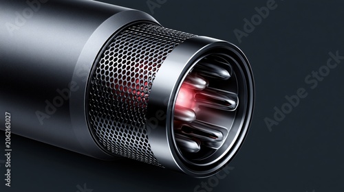 Professional Dyson Hair Styling Tool in Detailed Abstract Art Photoreal Image