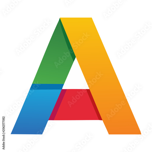 Overlapping geometric triangles in flat design style