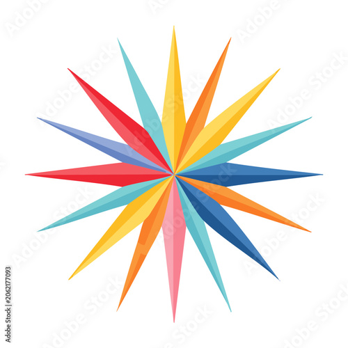 Radial burst explosion vector graphic