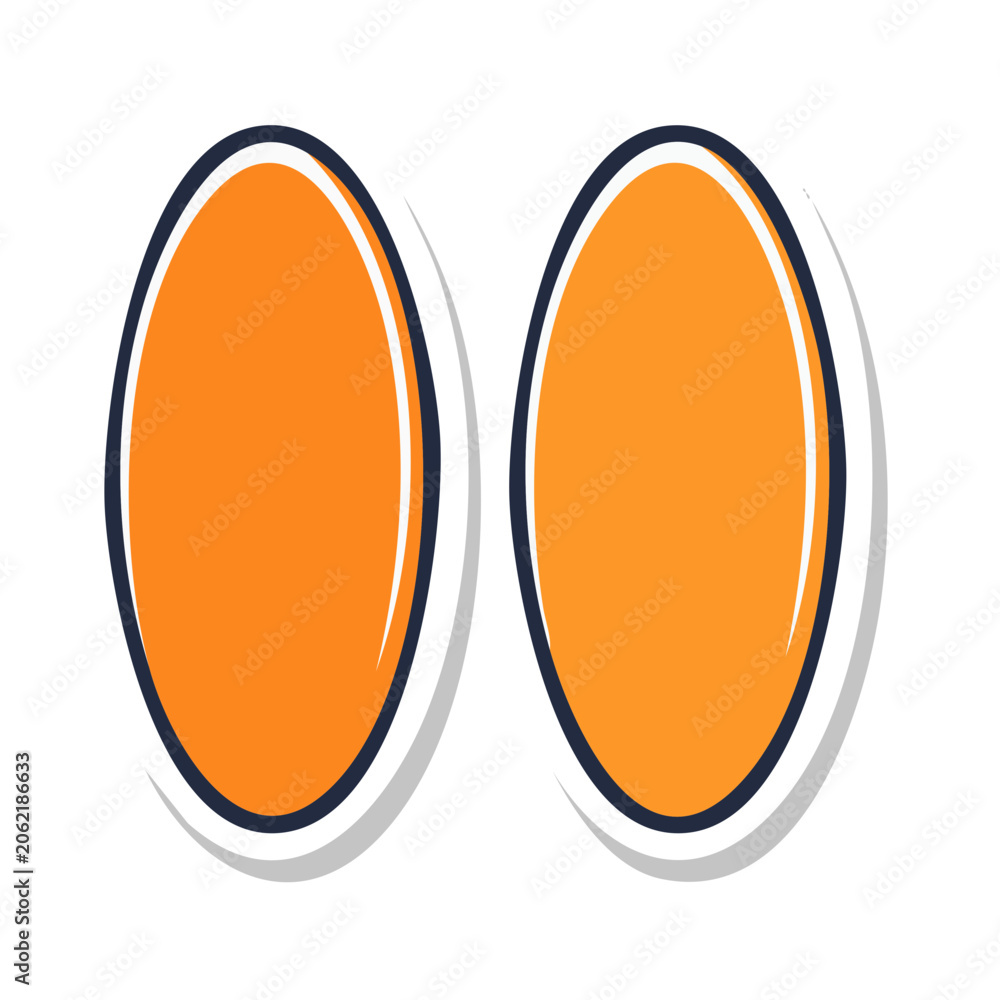 Fototapeta premium Flat design orange pair isolated