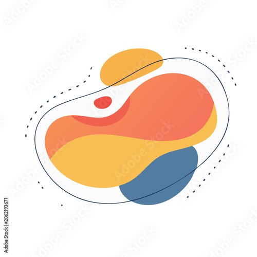 Colorful abstract organic shape illustration