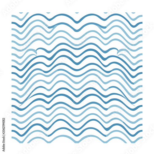 Seamless blue wave pattern on white background