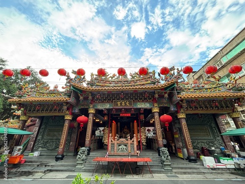 Bild auf Leinwand 台湾文昌寺、台湾旅行、伝統建築