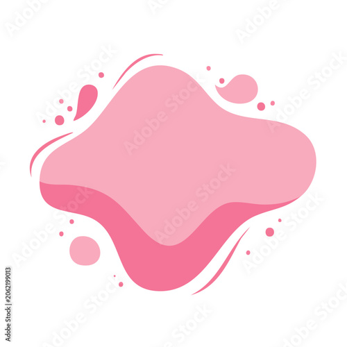 Pink heart shape with dots and splash vector
