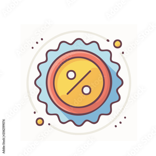 Flat design loading icon with circular animation