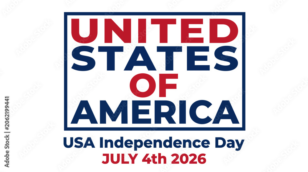 Fototapeta premium United States of America Independence Day July 4th 2026 Design