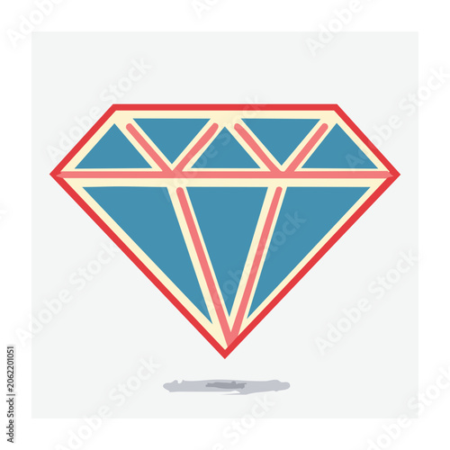 Red and blue abstract star vector