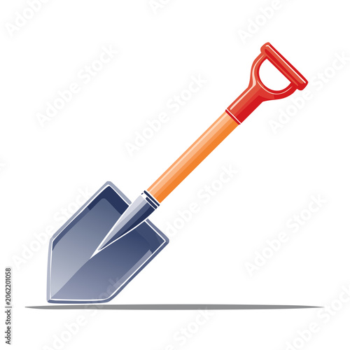 Red and orange screwdriver isolated on white