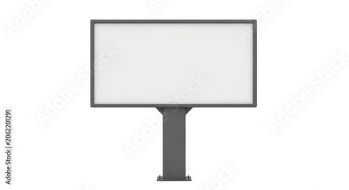 Blank outdoor billboard sign for advertising display isolated on transparent background