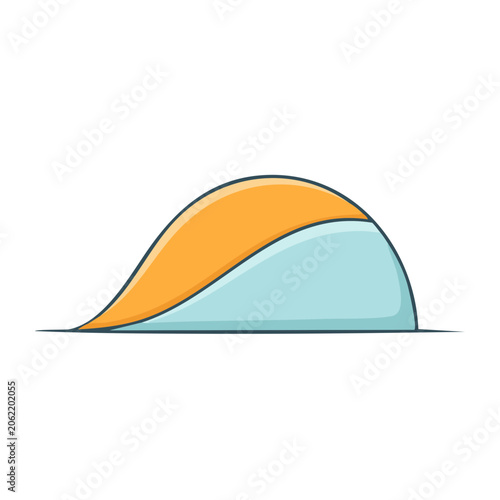 Abstract gradient wave illustration on white background