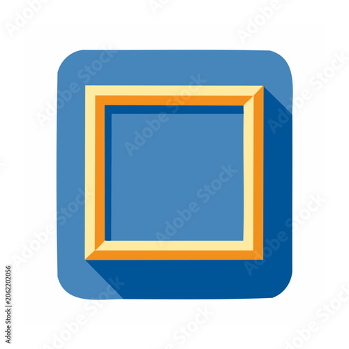 Flat design computer monitor icon