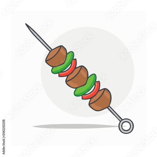 Flat design vector scissors isolated