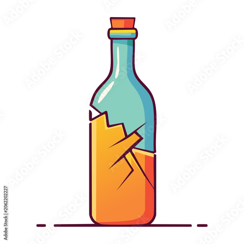 Flat design water bottle icon