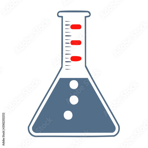 Flat design laboratory flask icon
