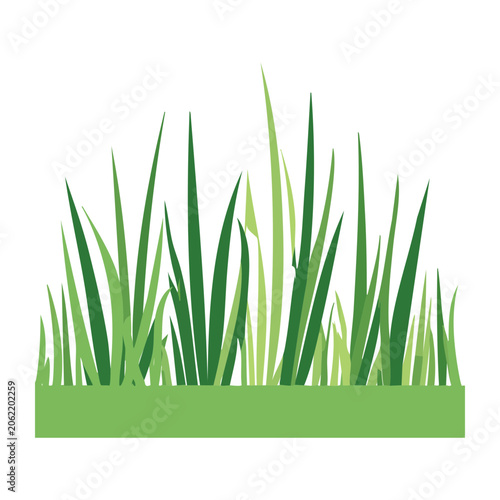 Minimalist green grass blades pattern