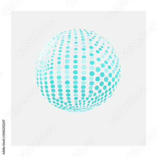 Minimalist teal geometric circle pattern