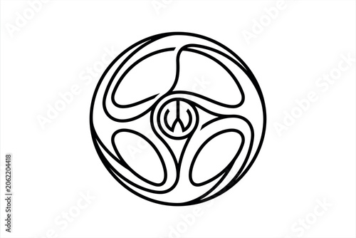 Abstract Dynamic Circle Graphic Symbol