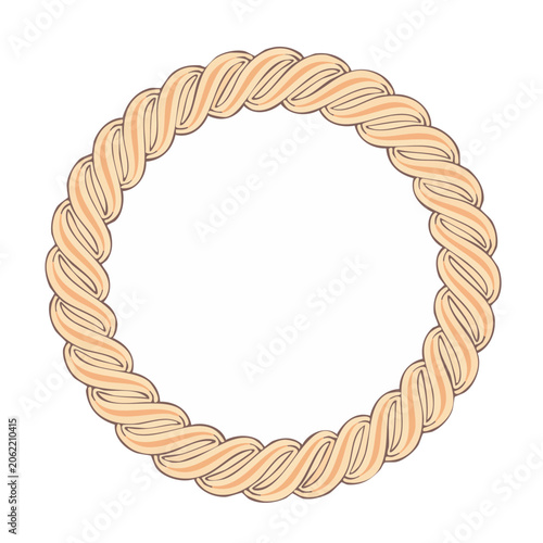 Orange line art hand gesture isolated