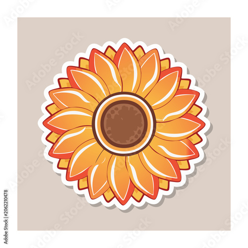 Stylized sunburst vector icon