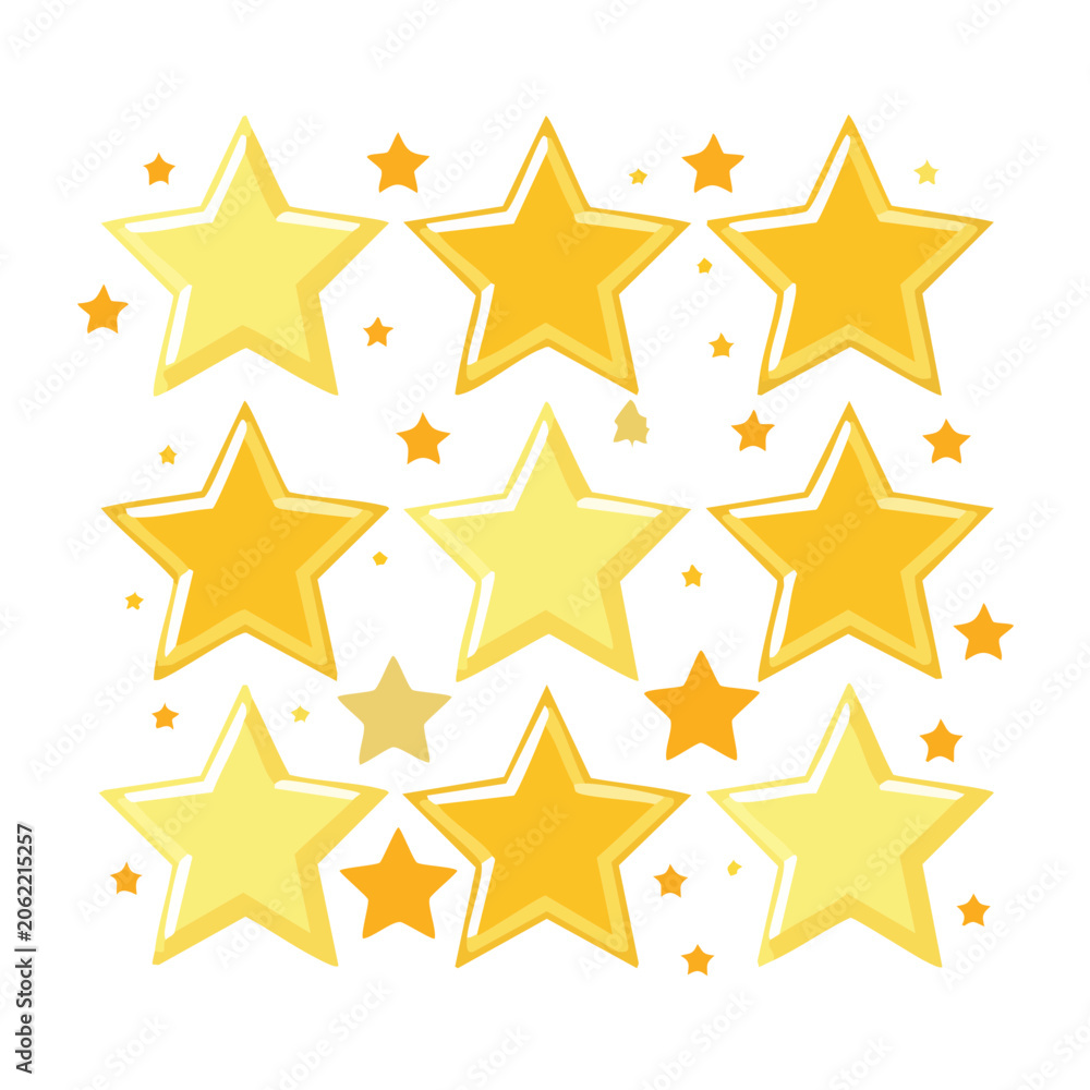 Obraz premium Yellow star pattern vector design
