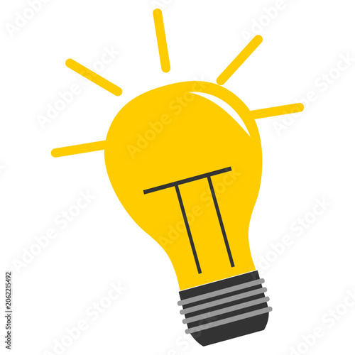 Bright light bulb, idea, lamp