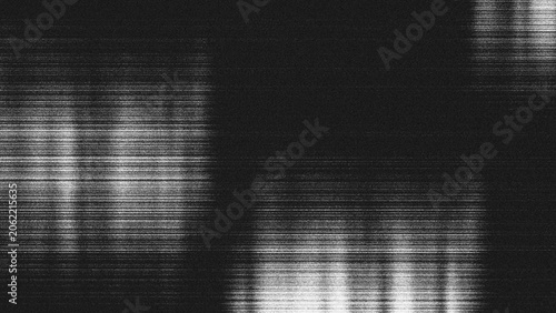Photos Black and white glitch texture background with vertical lines and analog static