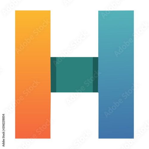 Flat color blocks vertical gradient
