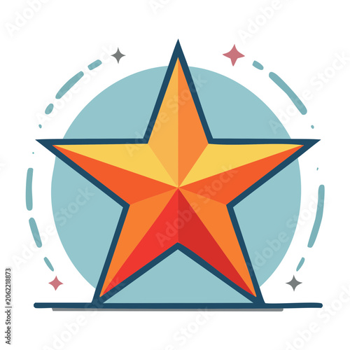 Flat design compass with cardinal points
