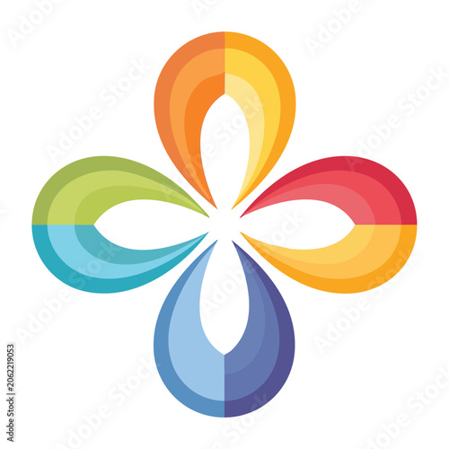Olympic rings flat design vector