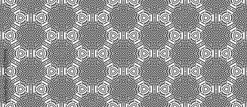 Seamless Abstract Geometric Monochrome Style Pattern Background