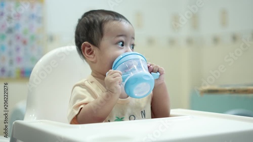 baby drinking milk