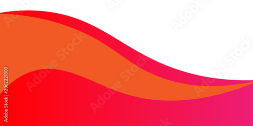 Clean vibrant style warm color wave element for business infographics and presentations