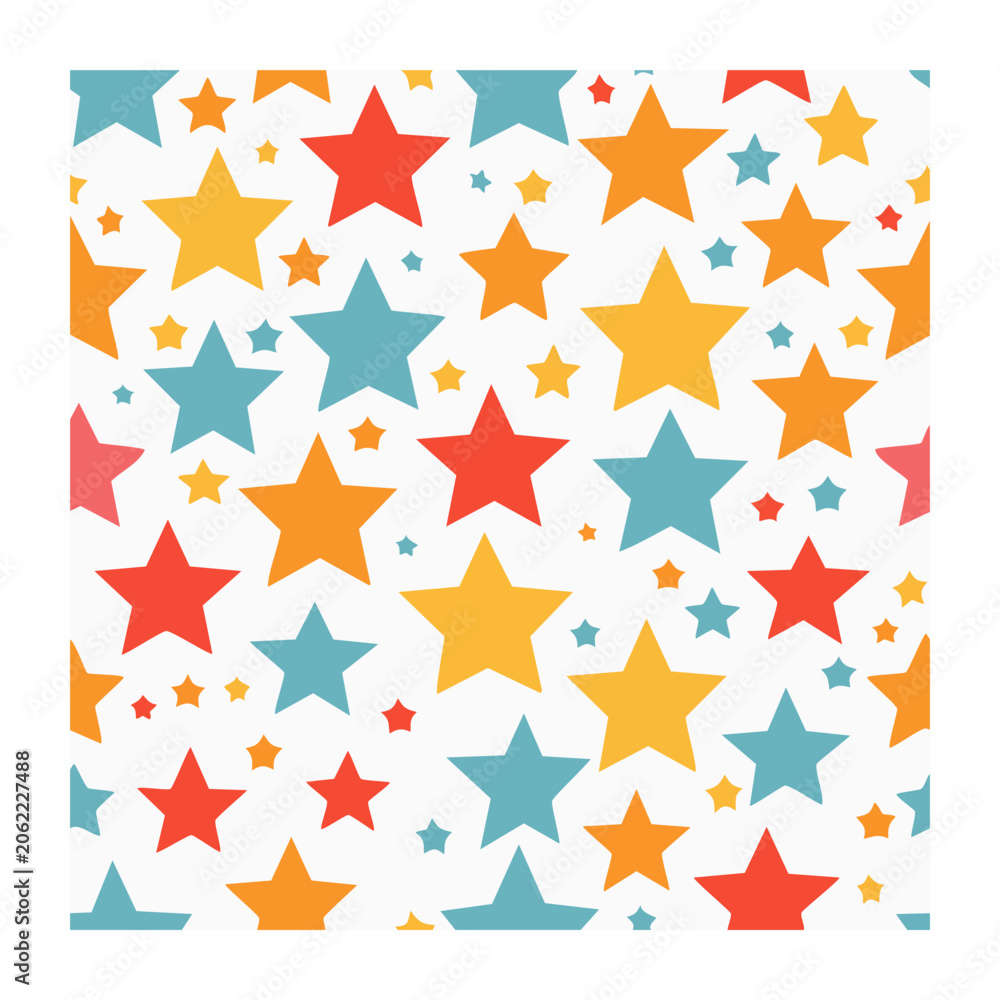 Fototapeta premium Geometric star pattern seamless vector
