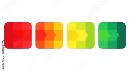 Energy efficiency rating bars showing progress from red to green.