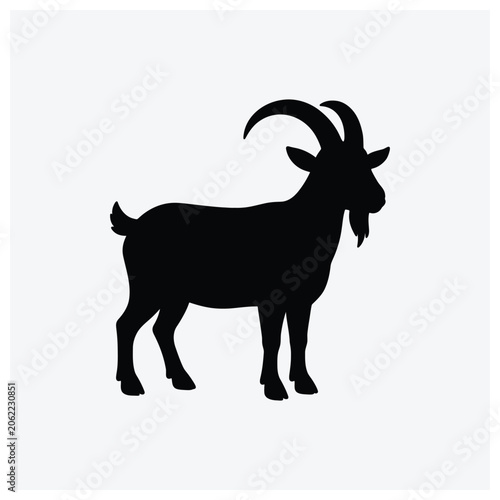A silhouette icon of a male goat or ram with large horns.
