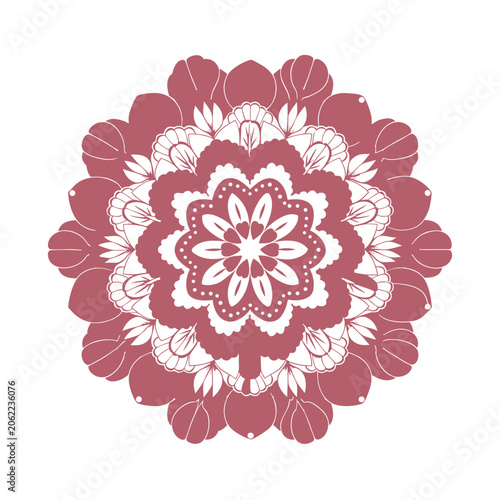 Traditional Sunflower Petal Mandala Ornamental Circle Artwork