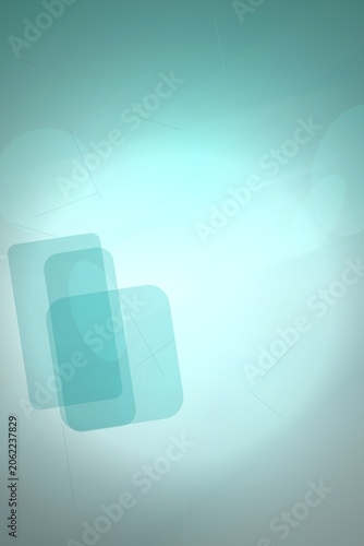 Teal minimalist 3D chair isolated