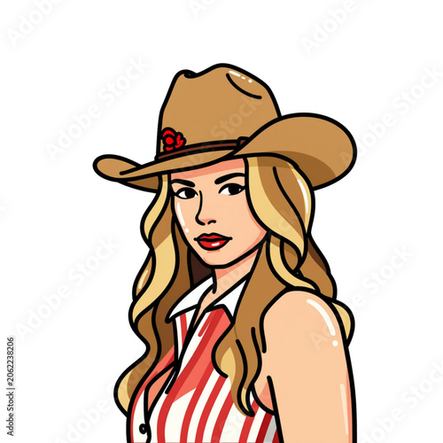girl in a cowboy hat