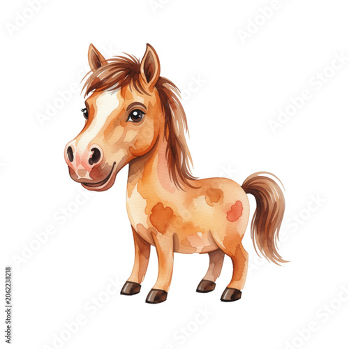 horse cartoon isolated on white