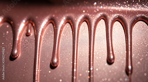 Close-up of glossy melted chocolate with dripping cocoa glaze and rich texture.