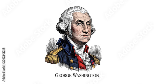 Bild auf Leinwand George Washington Portrait Engra? 202606161144 2X Vector Design Template