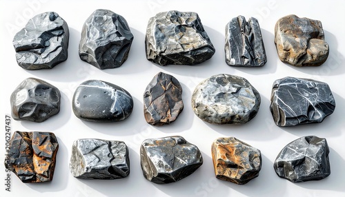 Collection of Tektites - A Glimpse into Extraterrestrial Geology.
